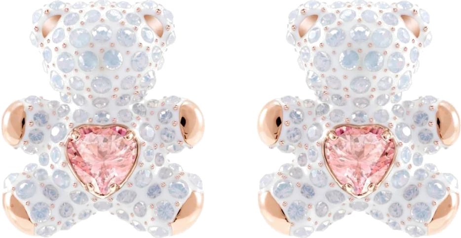 Boucles d'oreilles Swarovski Teddy 5447445 en plaqué or rose et cristaux pour femme