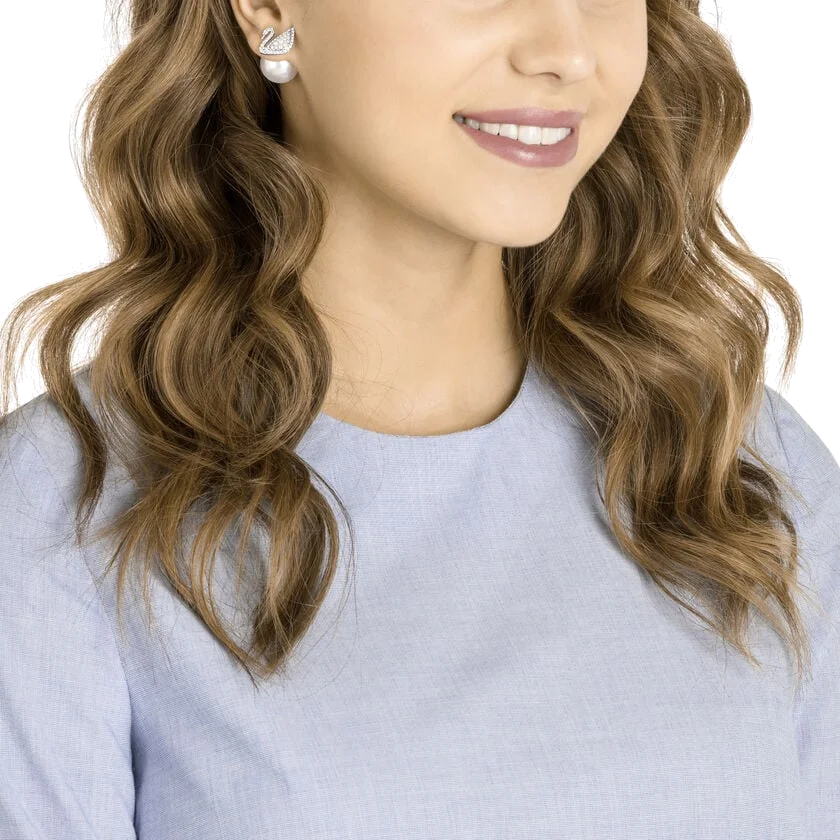 Boucles d'oreilles Swarovski 5416591 en plaqué rhodium argenté pour femme vue 5