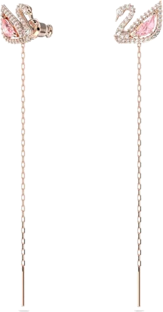 Boucles d'oreilles Swarovski Swan Drop 5469990 en plaqué or rose pour femme vue 2