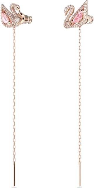 Boucles d'oreilles Swarovski Swan Drop 5469990 en plaqué or rose pour femme vue 3