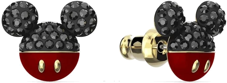Boucles d'oreilles Swarovski 5566691 plaqué or cristaux noirs Mickey & Minnie pour femme vue 2