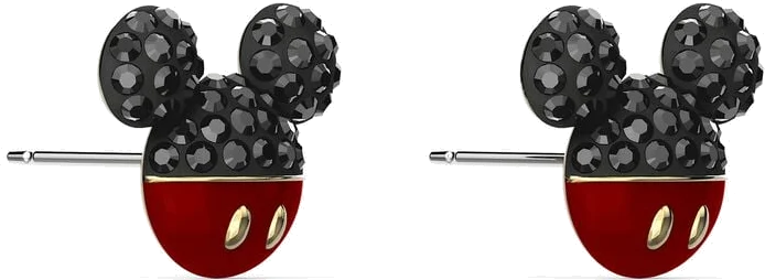 Boucles d'oreilles Swarovski 5566691 plaqué or cristaux noirs Mickey & Minnie pour femme vue 3