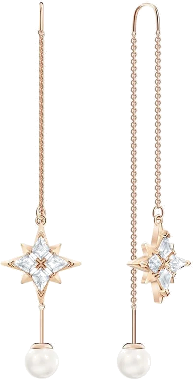 Boucles d'oreilles Swarovski Symbolic Chain 5494344 en plaqué or rose pour femme vue 2