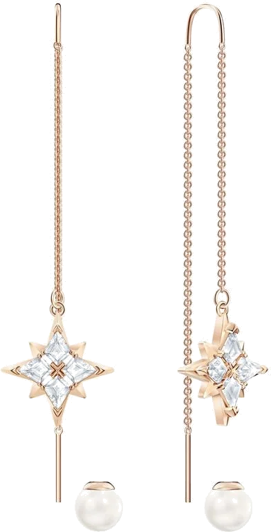 Boucles d'oreilles Swarovski Symbolic Chain 5494344 en plaqué or rose pour femme vue 3