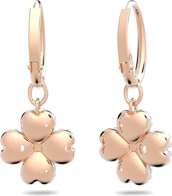 Boucles d'oreilles Swarovski Latisha Flower 5636517 en plaqué or rose et cristaux blancs pour femme vue 2