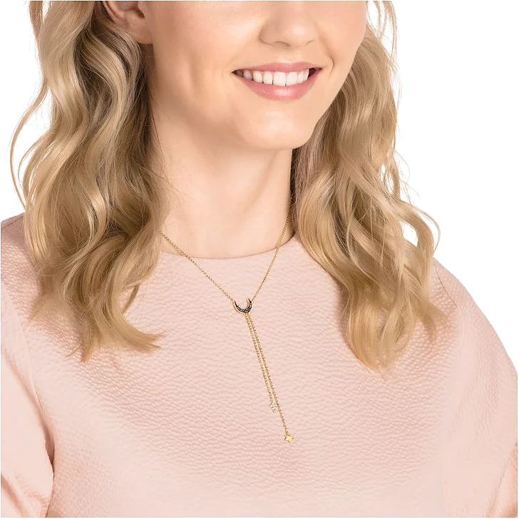 Collier Swarovski Duo Moon 5412630 en plaqué or pour femme vue 3