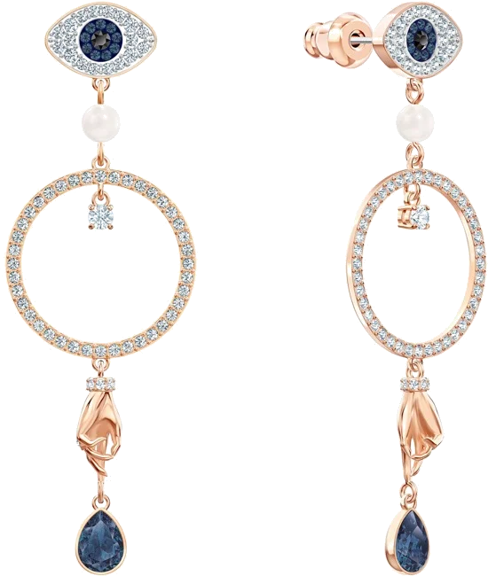 Boucles d'oreilles Swarovski 5500642 Symbolic Evil Eye en plaqué or rose pour femme vue 3