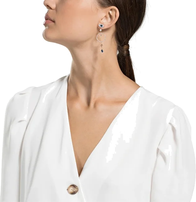 Boucles d'oreilles Swarovski 5500642 Symbolic Evil Eye en plaqué or rose pour femme vue 4