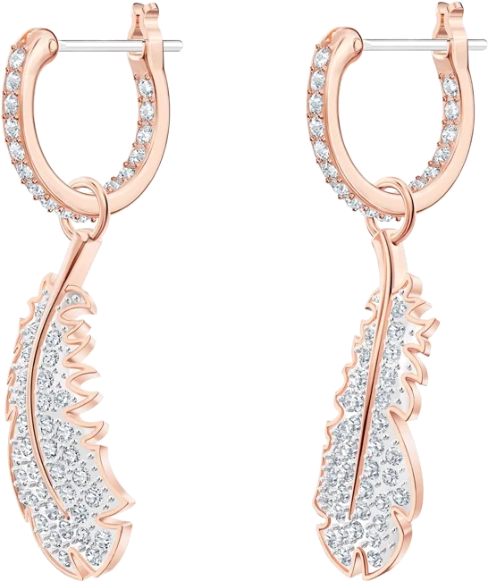 Boucles d'oreilles Swarovski Naughty 5497872 en plaqué or rose avec cristaux blancs pour femme vue 2