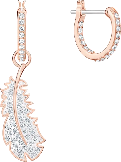 Boucles d'oreilles Swarovski Naughty 5497872 en plaqué or rose avec cristaux blancs pour femme vue 3