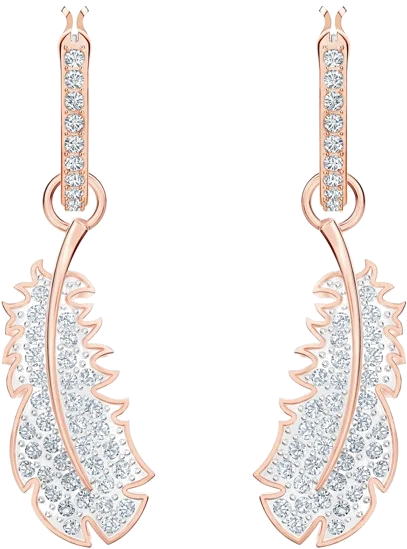 Boucles d'oreilles Swarovski Naughty 5497872 en plaqué or rose avec cristaux blancs pour femme