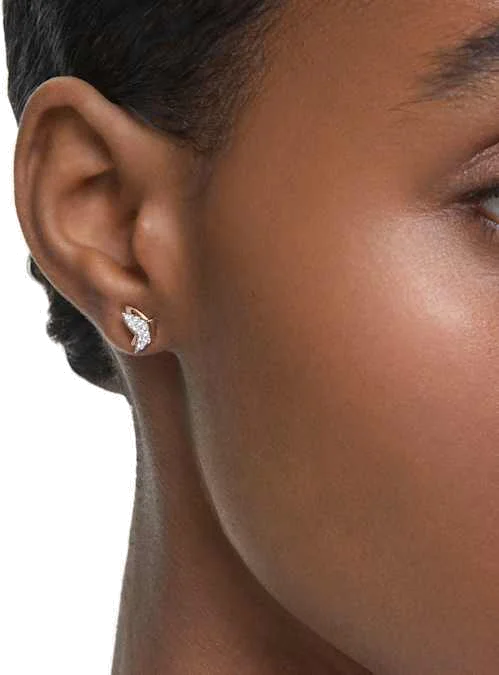 Boucles d'oreilles Swarovski Lilia 5636427 plaqué or rose pour femme, papillons avec cristaux blancs vue 3