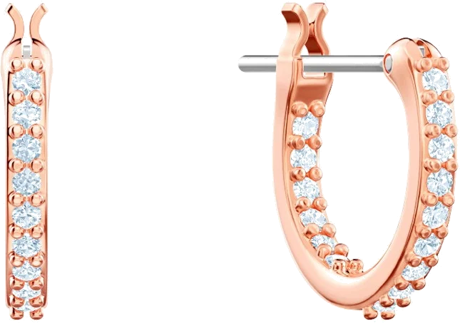 Boucles d'oreilles Swarovski Penélope Cruz Moonsun 5486354 en plaqué or rose avec cristaux blancs pour femme vue 5