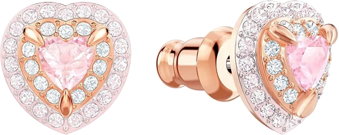 Boucles d'oreilles Swarovski One 5446995 en plaqué or rose avec cristaux blancs pour femme
