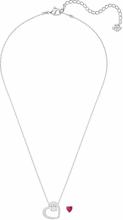 Collier Swarovski Love Heart 5365987 en argent rhodié pour femme vue 2