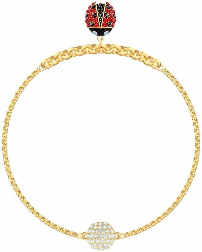 Bracelet Swarovski Remix Ladybug 5466832 plaqué or - Coccinelle porte-bonheur avec cristaux pour Femme