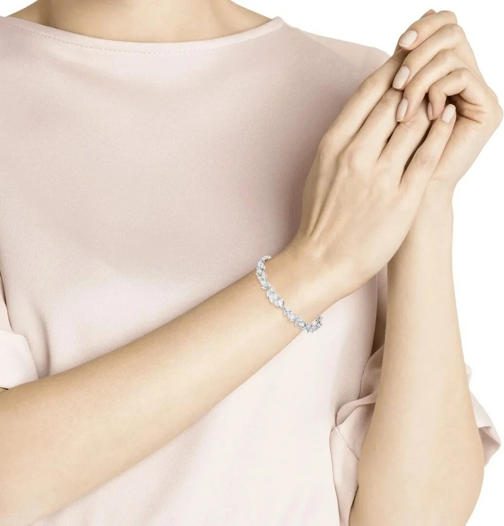 Bracelet Swarovski Louison 5419244 en métal plaqué rhodium avec cristaux blancs - Pour Femme vue 4