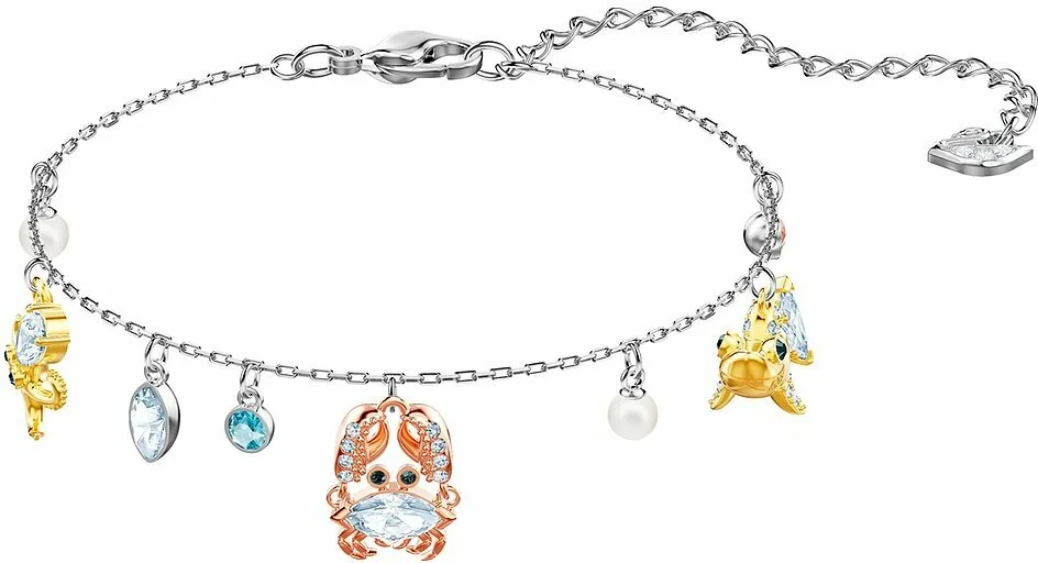 Bracelet Swarovski Ocean 5462584 pour Femme, Plaqué Rhodium Argent et Cristaux Multicolores