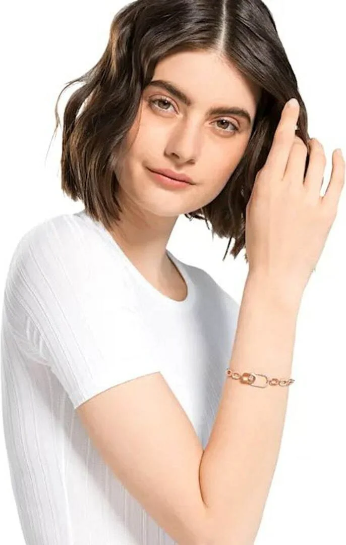 Bracelet Swarovski Sparkling Dance 5554217 pour Femme, plaqué or rose avec cristaux blancs vue 4