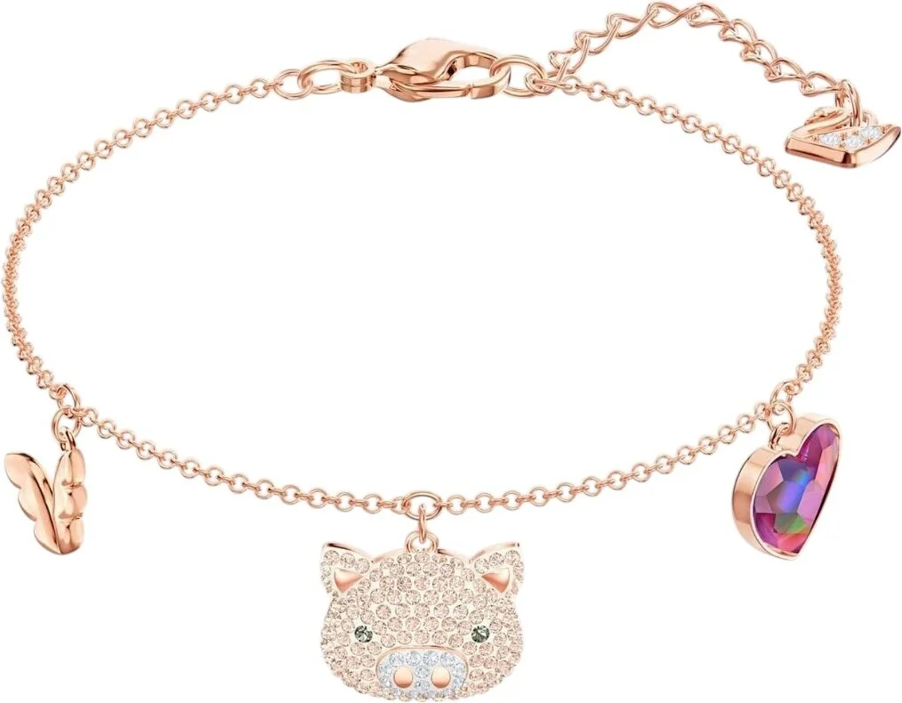 Bracelet Swarovski Little Pig 5447482 en or rose pour femme