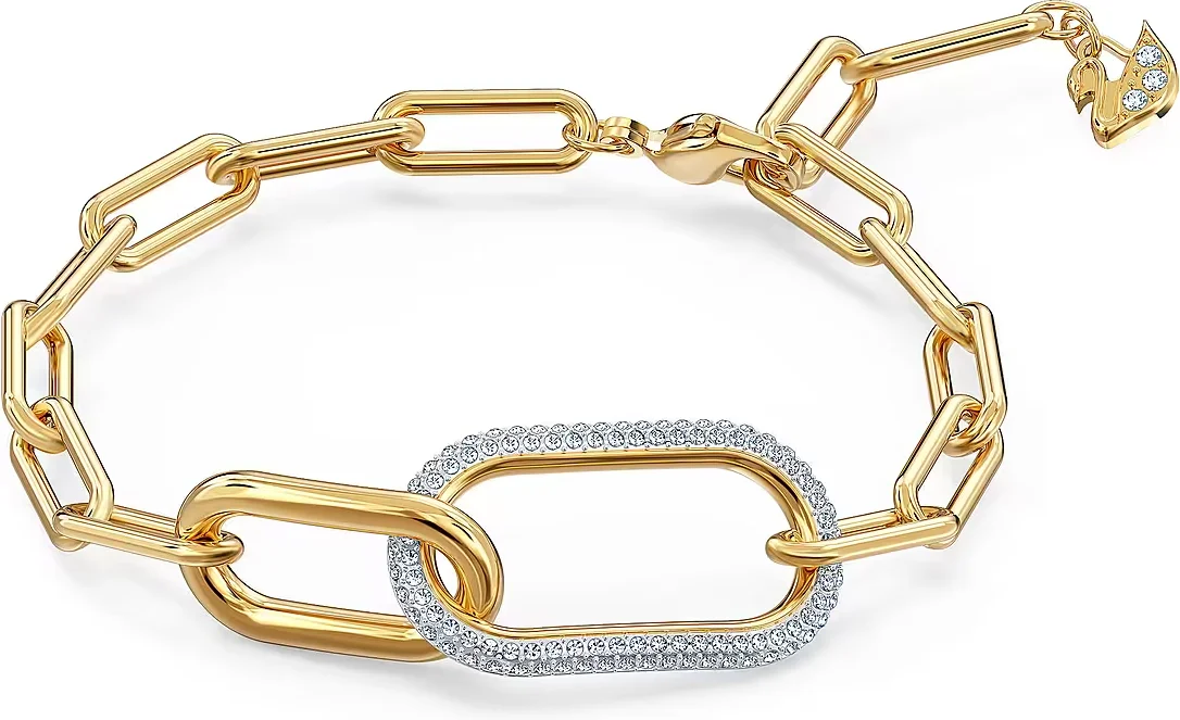 Bracelet Swarovski Time 5566003 pour Femme en plaqué or avec cristaux blancs