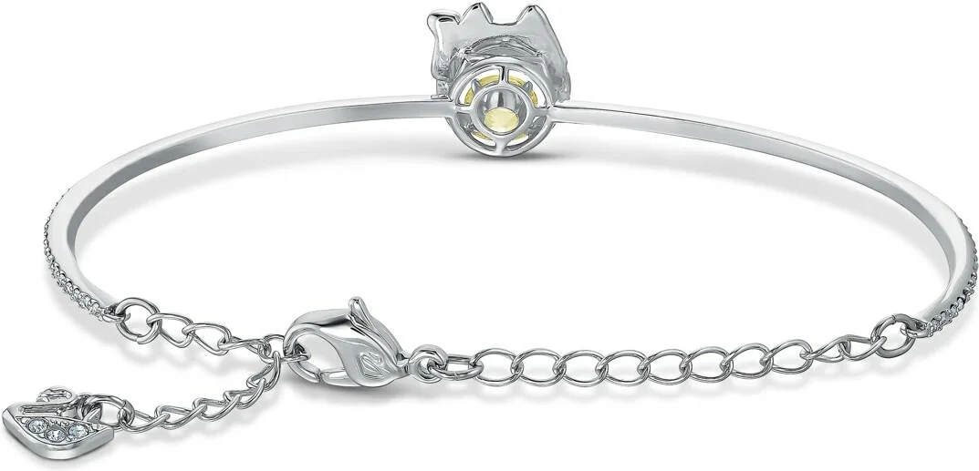 Bracelet jonc Swarovski Sparkling Dance Cat 5537487 en métal plaqué rhodium argenté pour femme vue 2