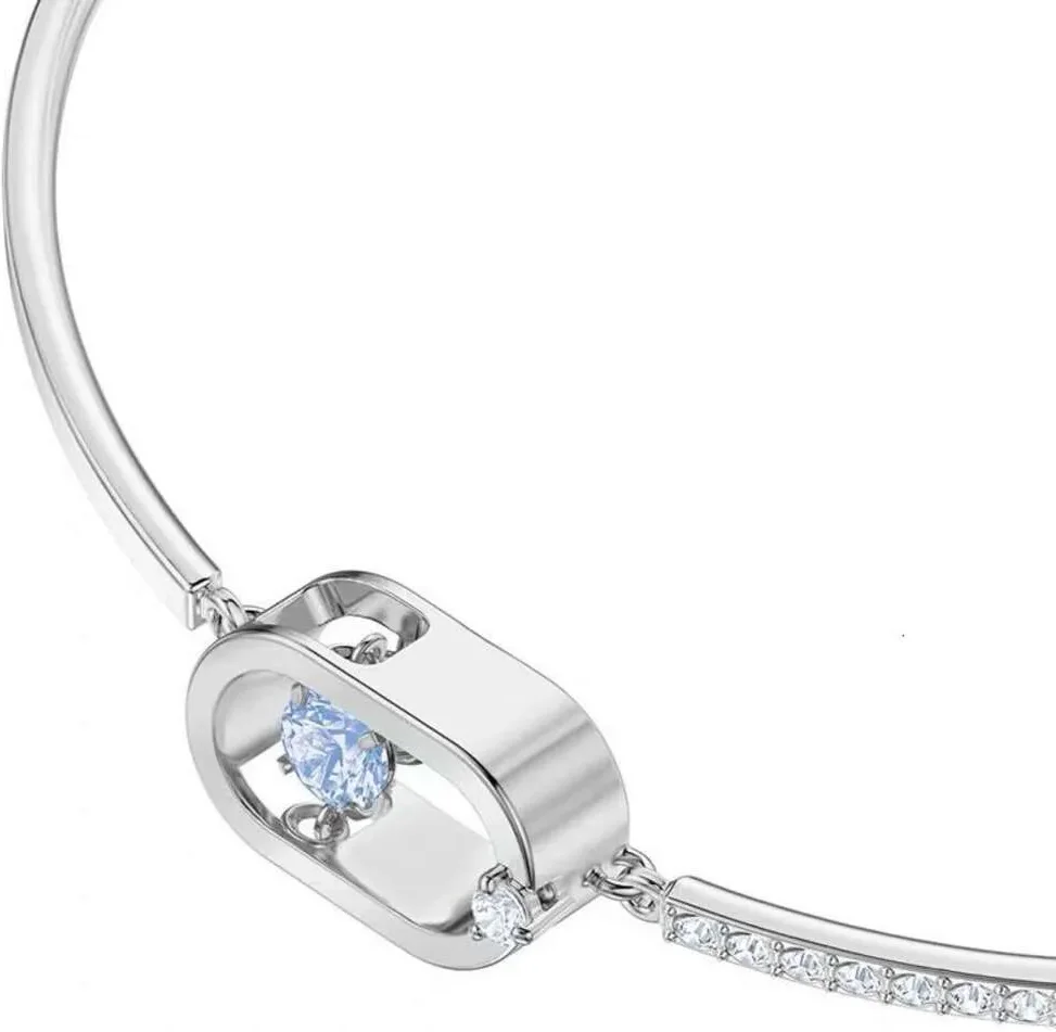 Bracelet jonc Swarovski North 5479120 en métal plaqué rhodium argenté avec cristaux, pour femme vue 2