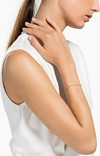 Bracelet Swarovski Remix 5435651 en métal plaqué or rose avec cristaux blancs - Pour Femme vue 3