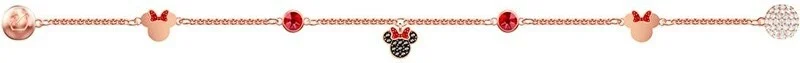 Bracelet Swarovski Remix Minnie 5462365 en métal plaqué or rose avec cristaux multicolores - Femme vue 2