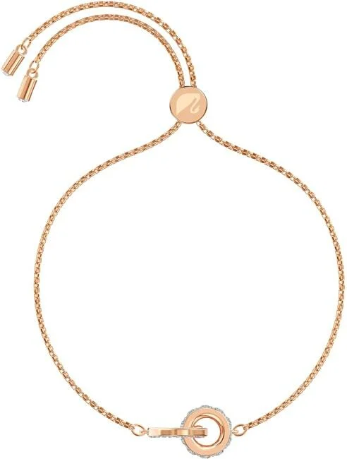 Bracelet Swarovski Further 5501092 pour femme, plaqué or rose avec cristaux blancs vue 2