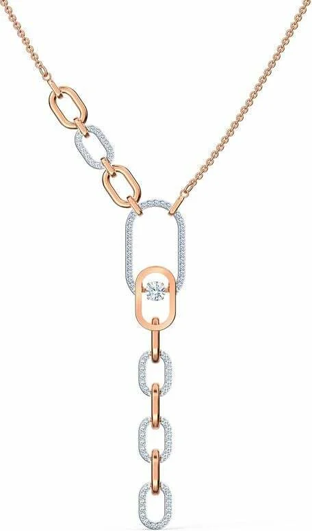 Collier Swarovski Sparkling Dance North 5559324 en plaqué or rose avec cristaux blancs pour femme