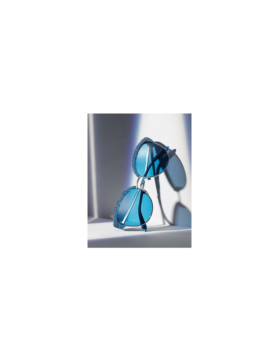 Lunettes de soleil femme Atelier Swarovski Moselle, Monture oeil de chat, Opal Blue, SK164-P 90X - Edition Limitée vue 3