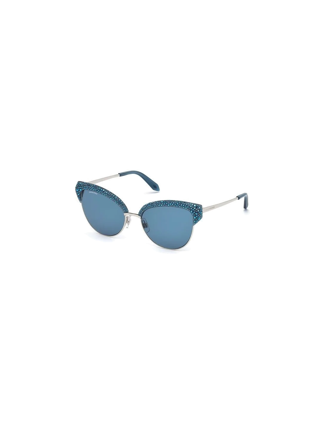 Lunettes de soleil femme Atelier Swarovski Moselle, Monture oeil de chat, Opal Blue, SK164-P 90X - Edition Limitée
