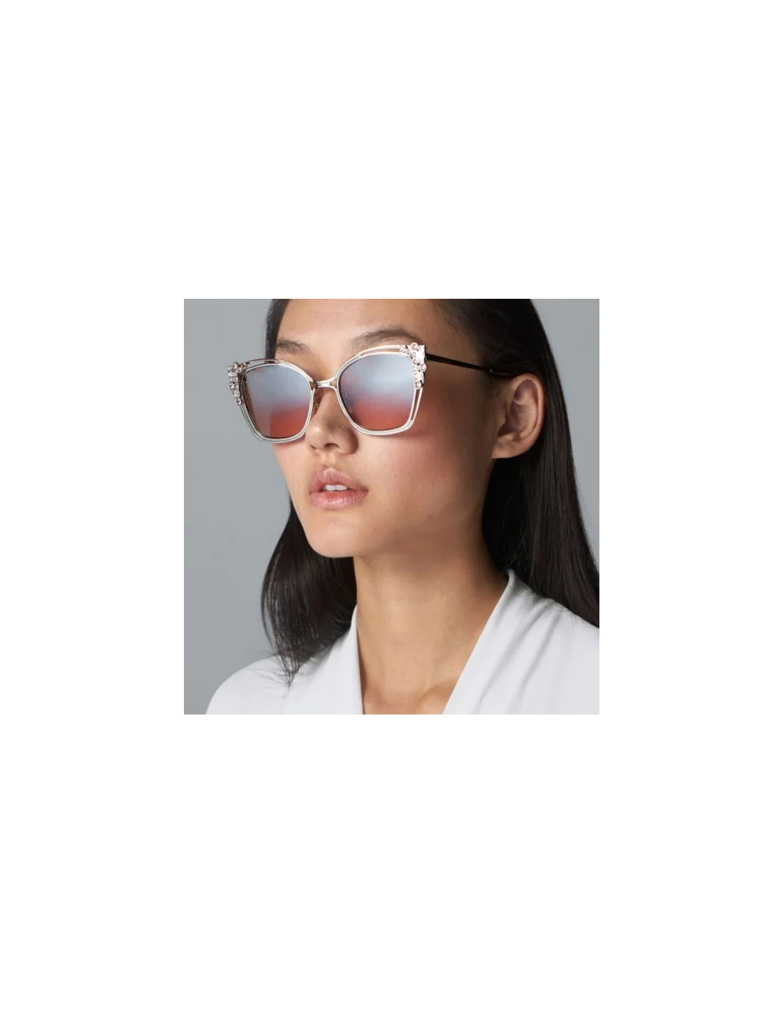 Lunettes de soleil femme Atelier Swarovski Nile, Monture oeil de chat, Pêche, SK163-P 16Z - Edition Limitée vue 2