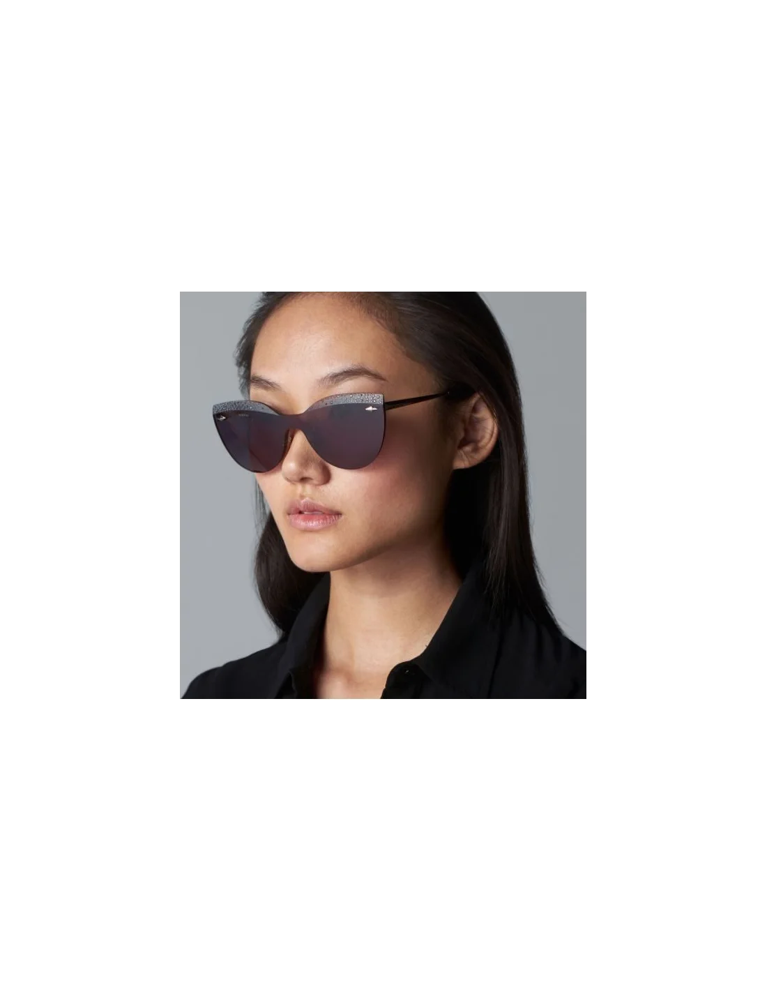 Lunettes de soleil femme Atelier Swarovski Moselle, Monture masque, Smoke, SK160-P 16A - Edition Limitée vue 2