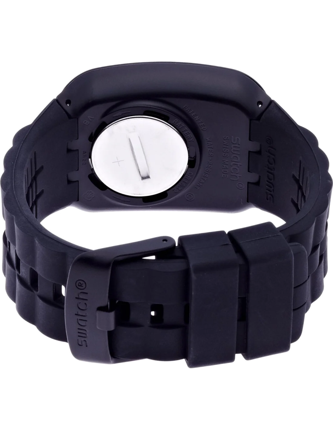 Montre Mixte Swatch Touch Black Bump SURB112 Bracelet en silicone noir vue 2