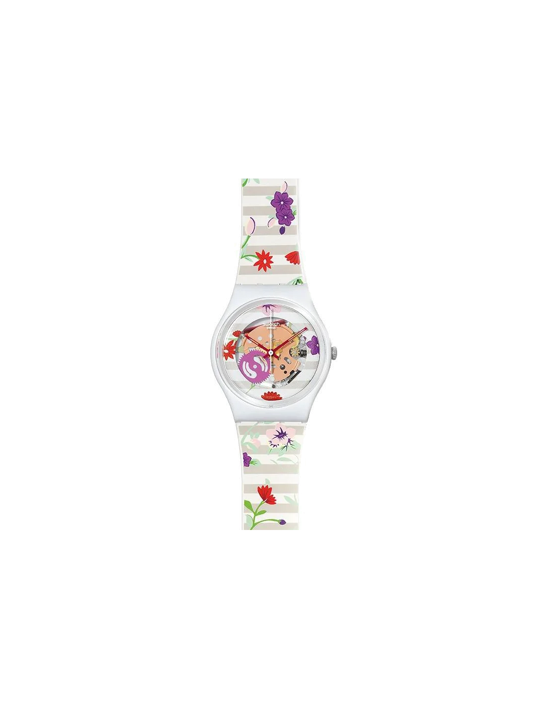Montre Femme Swatch Blossoming love GZ290 Motifs fleurs