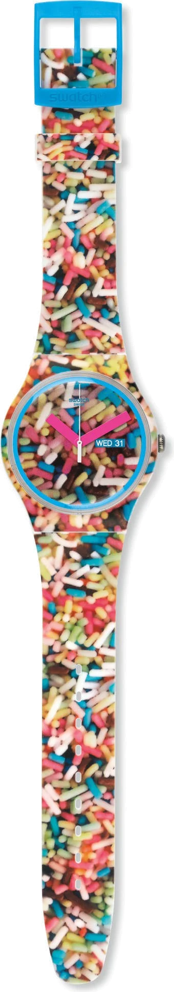 Montre Femme Swatch Pastry Chefs Sprinkled SUOW705 Motifs bonbons vue 2