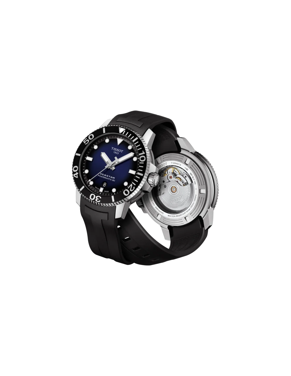 Montre Homme Tissot T-Sport Seastar 1000 Powermatic 80 T1204071704100 vue 2