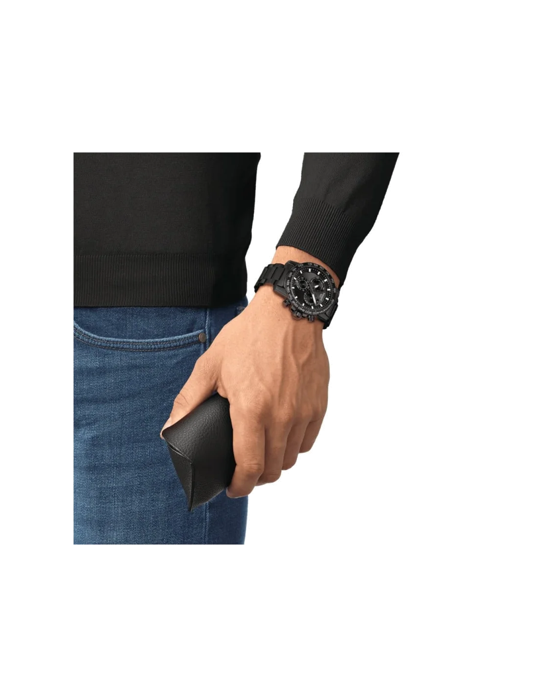 Montre Tissot Supersport Chrono T1256173305100 Homme en Acier Noir 45,5 mm vue 4