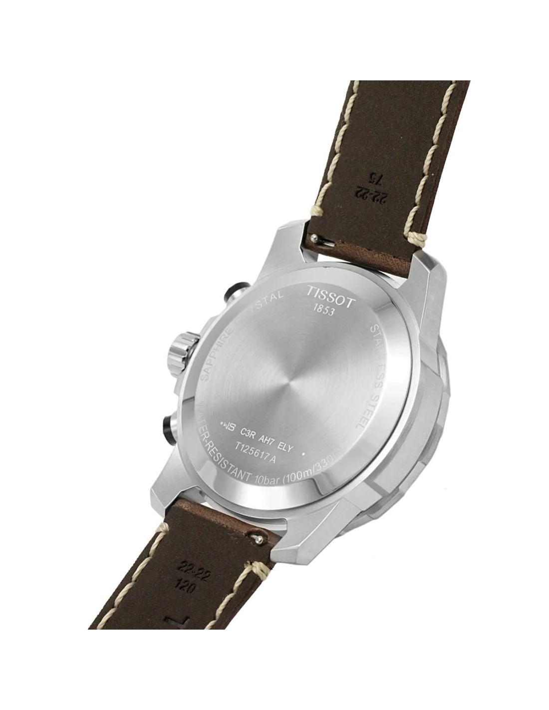 Montre Tissot T1256171604100 Supersport Chrono Homme Cadran Bleu Bracelet Cuir Marron 45.5 mm vue 4