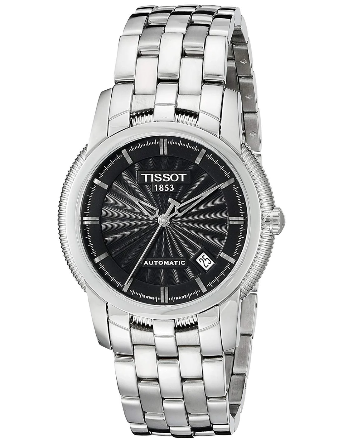 Montre Homme Tissot Ballade III T97148351 Cadran Noir Bracelet Acier