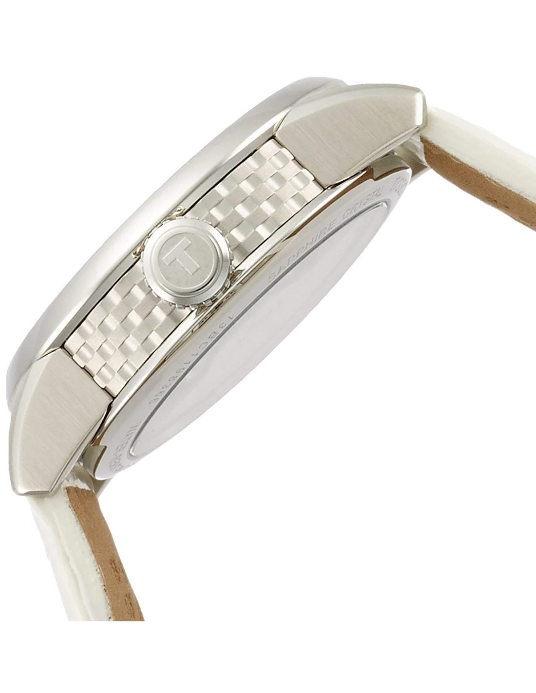 Montre Femme Tissot Luxury Automatic T0862071611100 - Bracelet Cuir Blanc vue 2