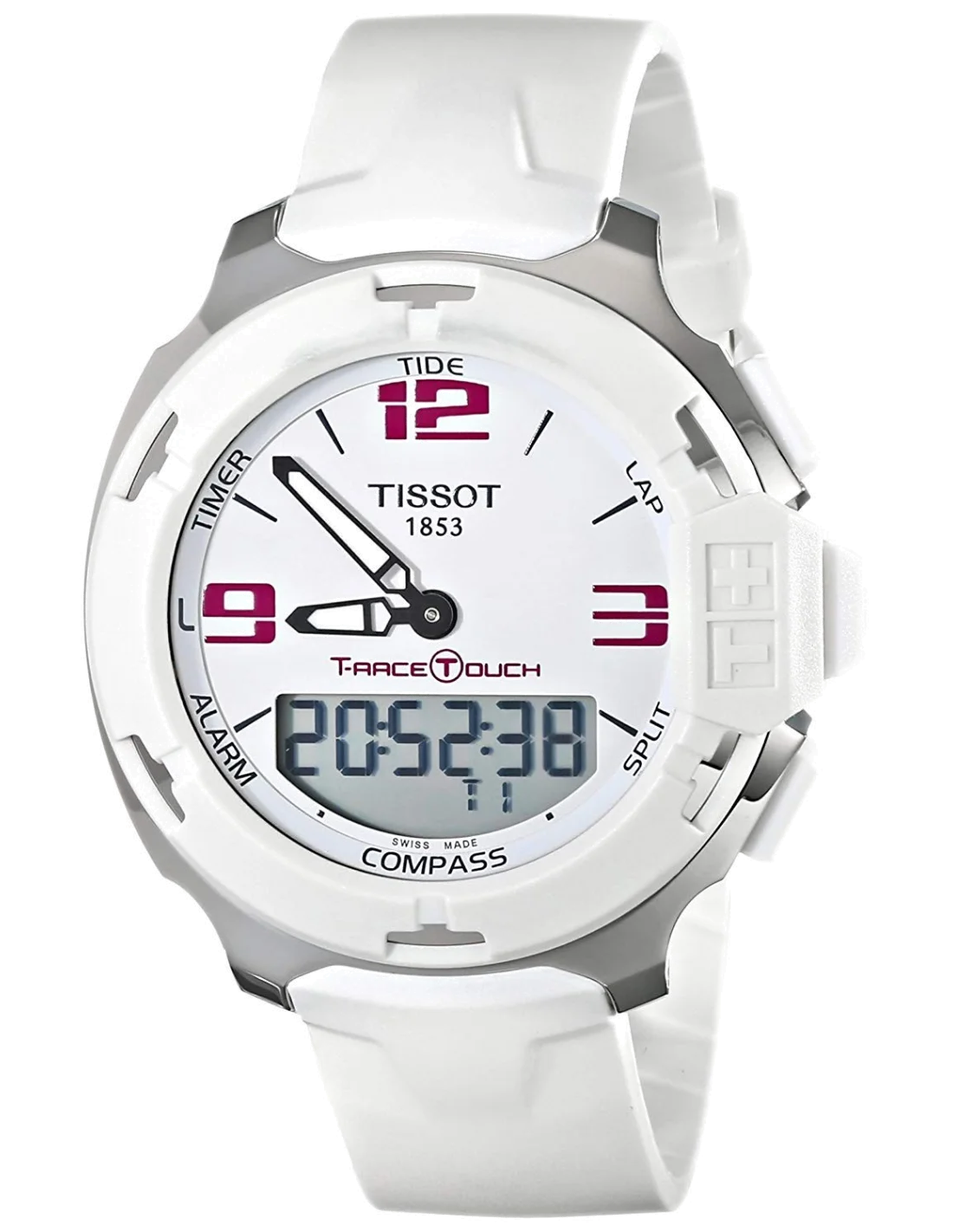 Montre Homme Tissot T-Race Touch T0814201701700 Bracelet caoutchouc blanc