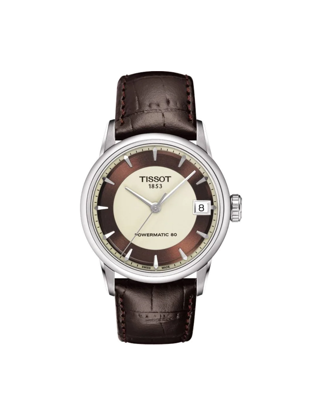 Montre Femme Tissot Luxury Automatic T0862071626100 - Bracelet cuir brun