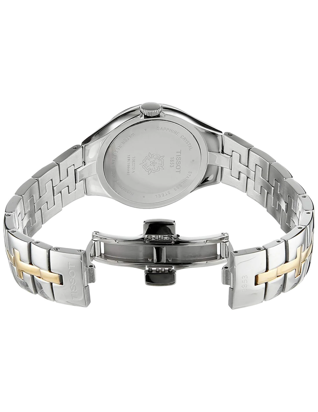 Montre Femme Tissot T12 T0822106211600 Bracelet en acier inoxydable bicolore vue 2