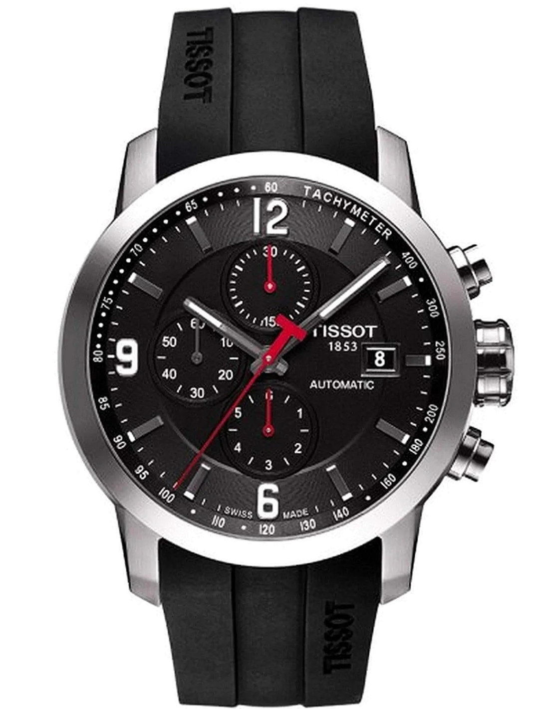 Montre Homme Tissot PRC 200 Automatique T0554271705700 Bracelet en caoutchouc noir vue 3