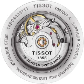 Montre Femme Tissot Bridgeport T0970072603300 Bracelet en cuir brun vue 2