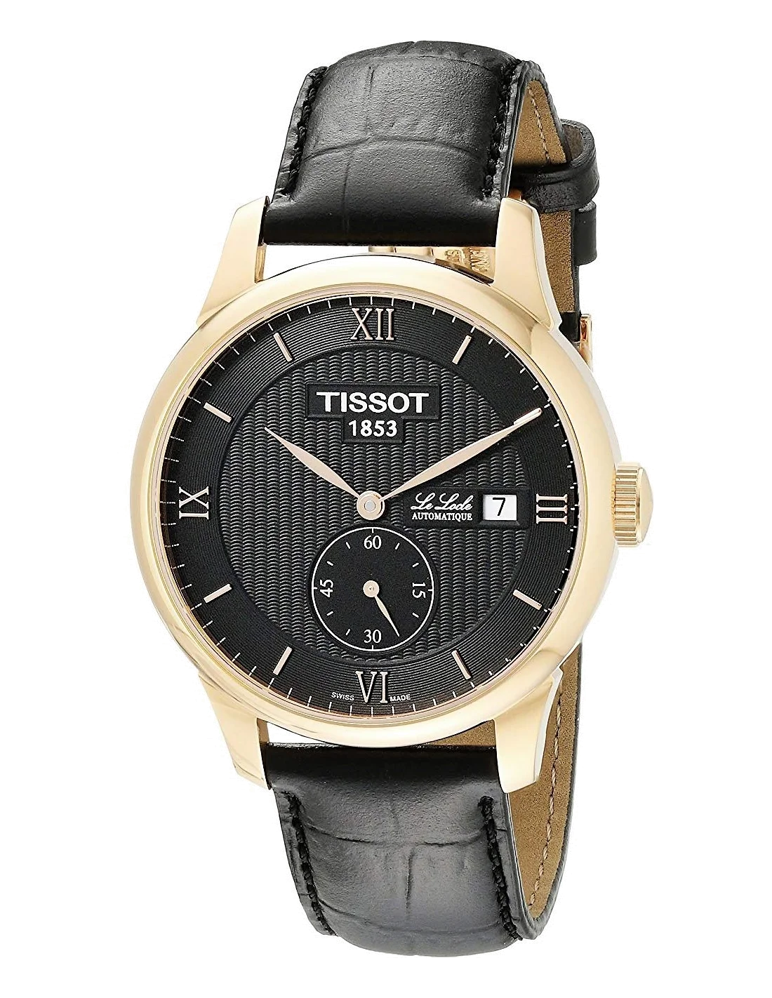 Montre Homme Tissot Le Locle T0064283605801 Bracelet En Cuir Noir vue 2