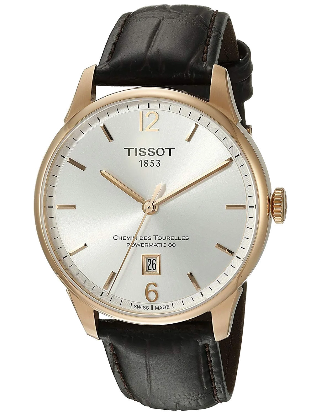 Montre Homme Tissot Chemin des Tourelles T0994073603700 Marron